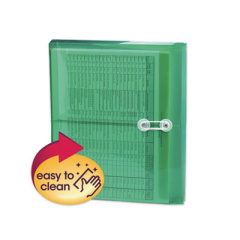 Smead Poly String and Button Interoffice Envelopes, Open-Side (Horizontal), 9.75 x 11.63, Transparent Green, 5/Pack (89523)