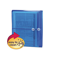 Smead Poly String and Button Interoffice Envelopes, Open-Side (Horizontal), 9.75 x 11.63, Transparent Blue, 5/Pack (SMD89522)