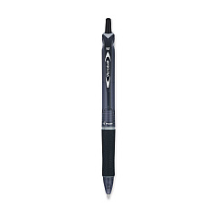 Pilot Acroball Colors Advanced Ink Hybrid Gel Pen, Retractable, Medium 1 mm, Black Ink, Smoke/Black Barrel, Dozen (PIL31810)