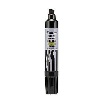 Pilot Super Color Refillable Permanent Marker, Extra-Broad Chisel Tip, Black (PIL43100BLK)