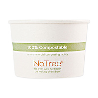 World Centric No Tree Paper Bowls, 8 oz, 3.4" Diameter x 2.3"h, Natural, Sugarcane, 1,000/Carton (WORBOSU8)