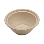 World Centric Fiber Bowls, 32 oz, 7.4" Diameter x 3.2"h, Natural, 500/Carton (BOSCU32)