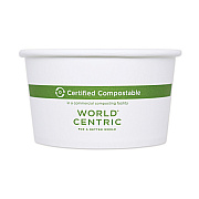 World Centric Paper Bowls, 12 oz, 4.5" Diameter x 2.5"h,  White, 500/Carton (WORBOPA12)
