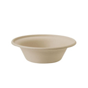 World Centric Fiber Bowls, 11 oz, 6" Diameter x 1.7"h, Natural, 1,000/Carton (BOSCU11)