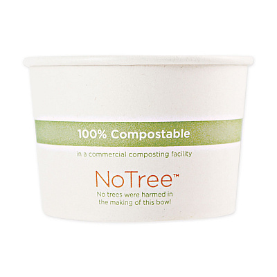 World Centric No Tree Paper Bowls, 12 oz, 4.4" Diameter x 2.5"h, Natural, Sugarcane, 500/Carton (WORBOSU12)