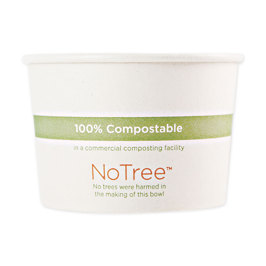 World Centric No Tree Paper Bowls, 12 oz, 4.4" Diameter x 2.5"h, Natural, Sugarcane, 500/Carton (WORBOSU12)