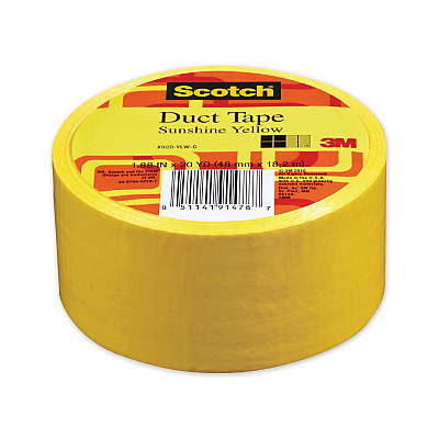 Scotch Duct Tape, 1.88" x 20 yds, Sunshine Yellow (MMM70005058196)