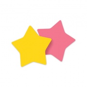 Post-it Notes Die-Cut Star Shaped Notepads, 2.6" x 2.6", Assorted Colors, 75 Sheets/Pad, 2 Pads/Pack (70005114114)