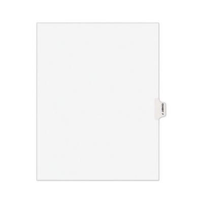 Avery-Style Preprinted Legal Side Tab Divider, 26-Tab, Exhibit F, 11 x 8.5, White, 25/Pack, (1376) (01376)