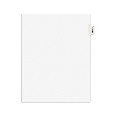 Avery-Style Preprinted Legal Side Tab Divider, 26-Tab, Exhibit B, 11 x 8.5, White, 25/Pack, (1372) (AVE01372)