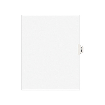 Avery-Style Preprinted Legal Side Tab Divider, 26-Tab, Exhibit E, 11 x 8.5, White, 25/Pack, (1375) (AVE01375)