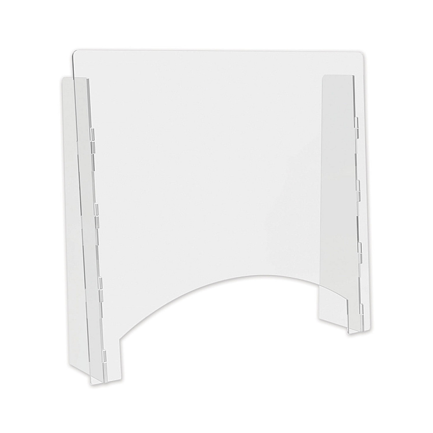 deflecto Counter Top Barrier with Pass Thru, 27" x 6" x 23.75", Polycarbonate, Clear, 2/Carton (DEFPBCTPC2724P)