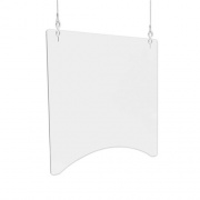 deflecto Hanging Barrier, 23.75" x 23.75", Acrylic, Clear, 2/Carton (PBCHA2424)