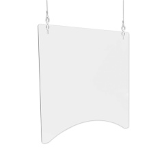 deflecto Hanging Barrier, 23.75" x 23.75", Acrylic, Clear, 2/Carton (PBCHA2424)