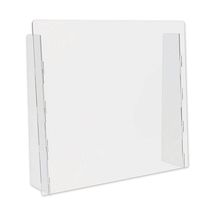 deflecto Counter Top Barrier with Full Shield, 27" x 6" x 23.75", Acrylic, Clear, 2/Carton (DEFPBCTA2724F)