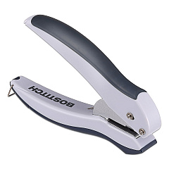Bostitch 10-Sheet EZ Squeeze One-Hole Punch, 1/4" Hole, Gray (ACI2402)