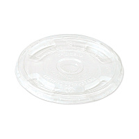 World Centric PLA Clear Cold Cup Lids, Flat Lid, Fits 9 oz to 24 oz Cups, 1,000/Carton (WORCPLCS12)