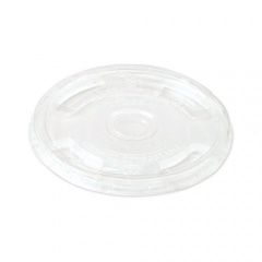 World Centric PLA Clear Cold Cup Lids, Flat Lid, Fits 9 oz to 24 oz Cups, 1,000/Carton (CPLCS12)