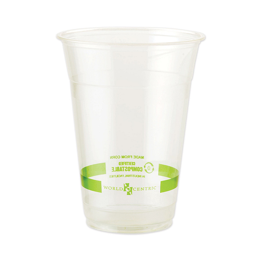 World Centric PLA Clear Cold Cups, 20 oz, Clear, 1,000/Carton (WORCPCS20)