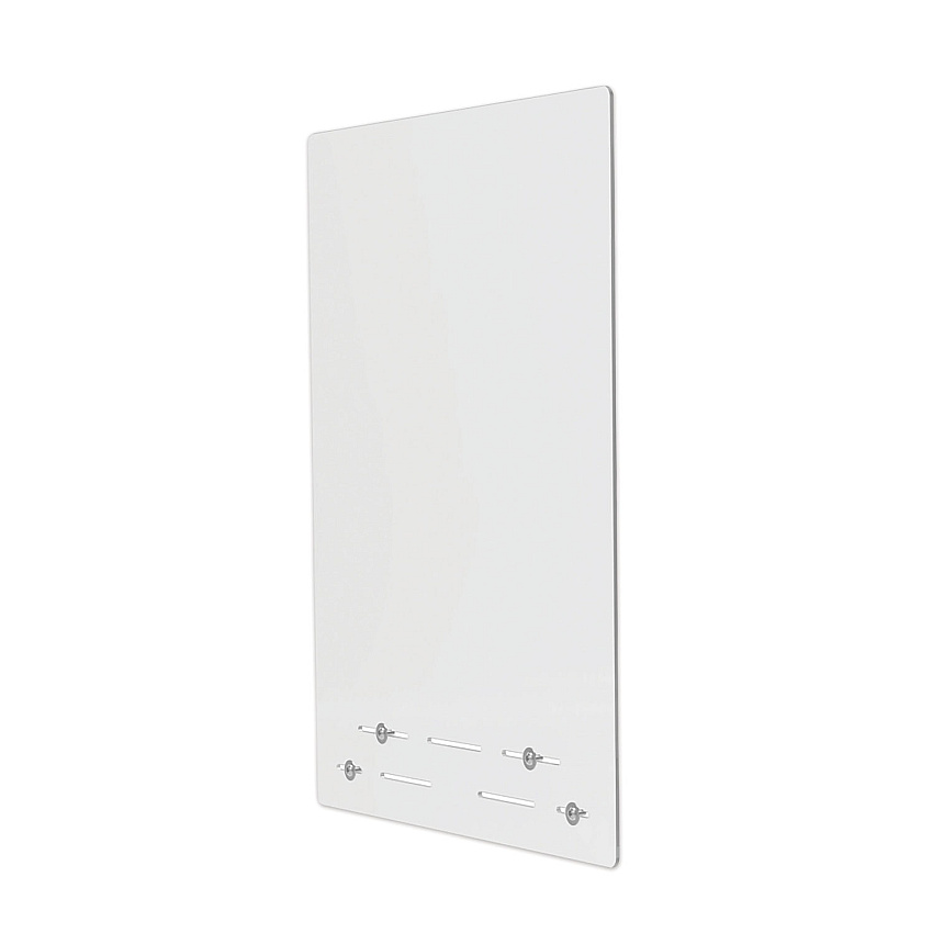 deflecto Mounting Safety Barrier with Full Shield, 23.75" x 31.75", Acrylic, Clear, 2/Carton (DEFPBCMA2331F)
