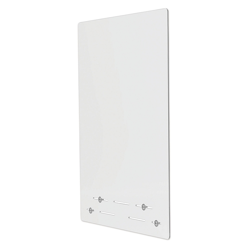 deflecto Mounting Safety Barrier with Full Shield, 23.75" x 31.75", Polycarbonate, Clear, 2/Carton (DEFPBCMPC2331F)