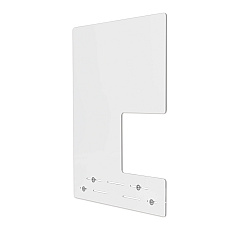 deflecto Mounting Safety Barrier with Side Pass Thru, 23.75" x 31.75", Polycarbonate, Clear, 2/Carton (DEFPBCMPC2331S)