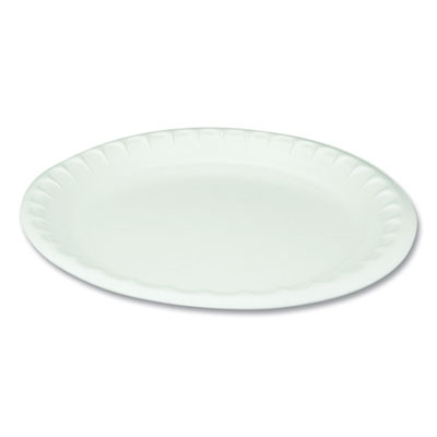 Pactiv Evergreen Placesetter Satin Non-Laminated Foam Dinnerware, Plate, 10.25" dia, White, 540/Carton (0TH10010000Y)