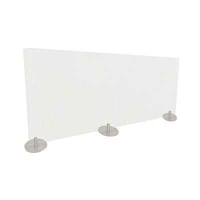 Ghent Desktop Free Standing Acrylic Protection Screen, 59 x 5 x 24, Frost (GHEDPSF2459F)