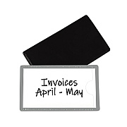 C-Line Slap-Stick Magnetic Label Holders, Side Load, 4.25 x 2.5, Gray, 10/Pack (CLI87701)