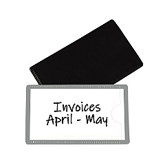 C-Line Slap-Stick Magnetic Label Holders, Side Load, 4.25 x 2.5, Gray, 10/Pack (CLI87701)