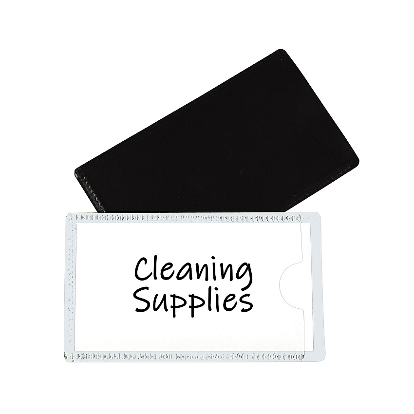C-Line Slap-Stick Magnetic Label Holders, Side Load, 4.25 x 2.5, White, 10/Pack (CLI87707)