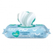 Pampers Complete Clean Baby Wipes, 1-Ply, Baby Fresh, 7 x 6.8, White, 72 Wipes/Pack, 8 Packs/Carton (75536)