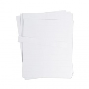 U Brands Data Card Replacement Sheet, 8.5 x 11 Sheets, Perforated at 2", White, 10/Pack (FM1615)