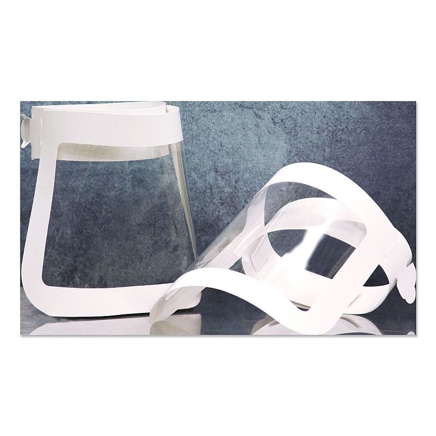 SCT Face Shield, 20.5 to 26.13 x 10.69, One Size Fits All, Clear/White, 225/Carton (GN151SHLD100)
