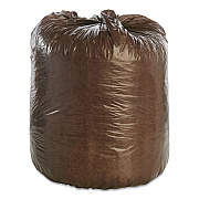 AbilityOne 8105015604930, SKILCRAFT Controlled Life Cycle Bags, 30 gal, 0.8 mil, 30" x 36", Brown, 30/Box