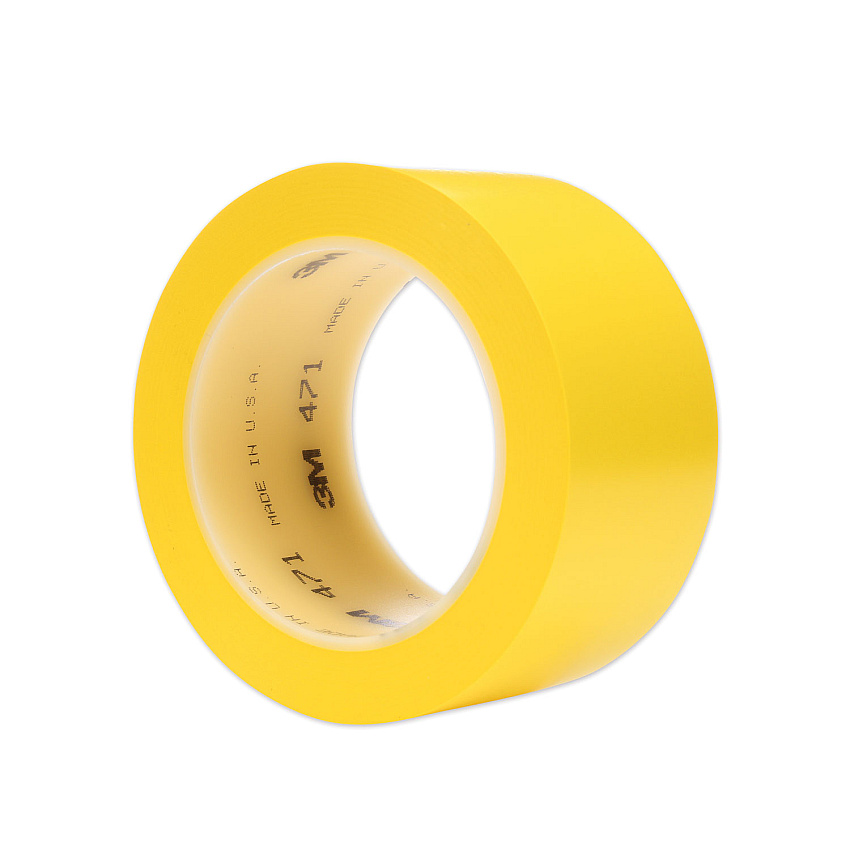 3M Vinyl Floor Marking Tape 471, 2" x 36 yds, Yellow (MMM471IWYLW)