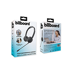 billboard Telecom Headset Binaural Over The Head Headset, Black (ECABB2948)