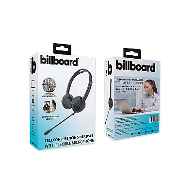 billboard Telecom Headset Binaural Over The Head Headset, Black (ECABB2948)