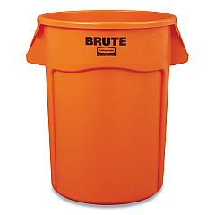 Rubbermaid Commercial Brute Round Container, 32 gal, Resin, Orange (RCP2119308)
