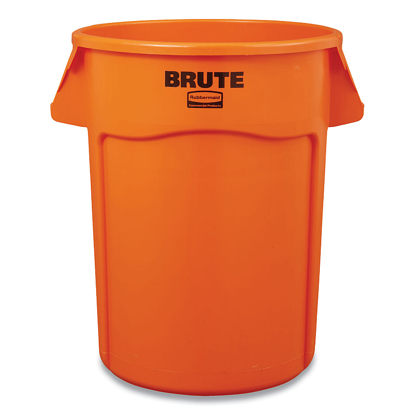 Rubbermaid Commercial Brute Round Container, 32 gal, Resin, Orange (RCP2119308)