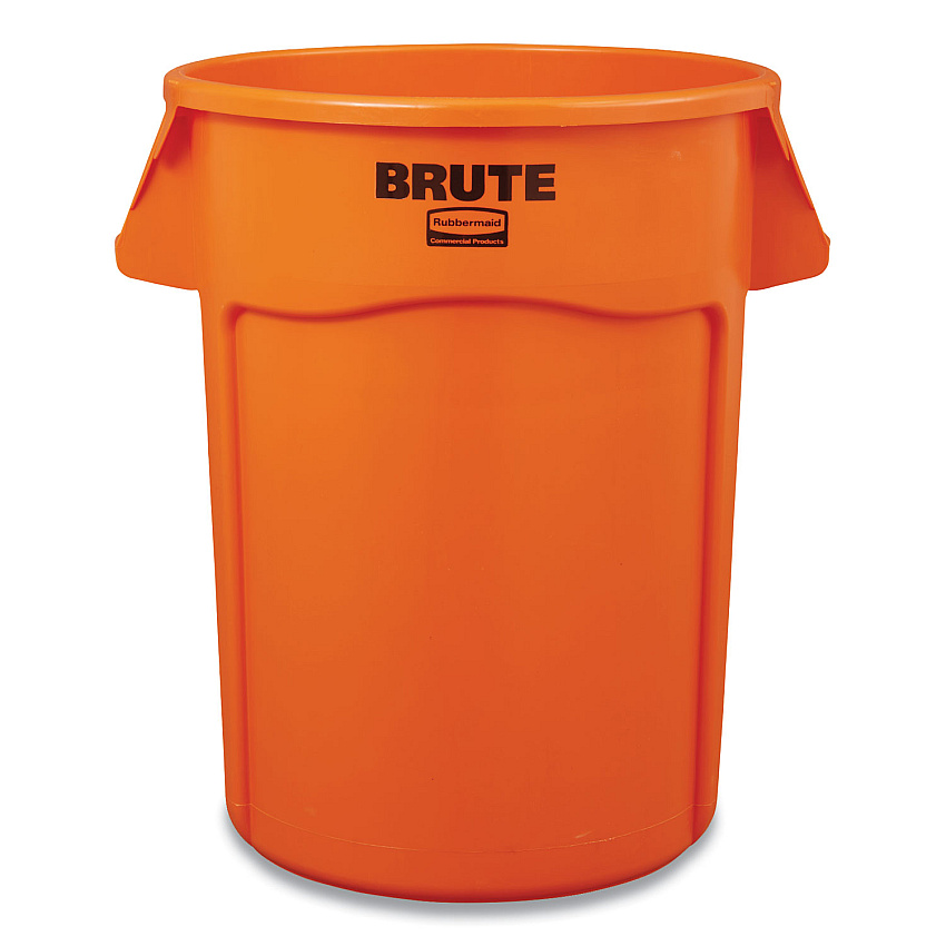 Rubbermaid Commercial Brute Round Container, 44 gal, Plastic, Orange (RCP2119307)