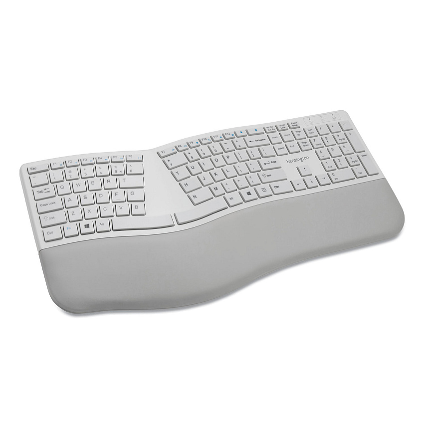 Kensington Pro Fit Ergo Wireless Keyboard, 18.98 x 9.92 x 1.5, Gray (KMW75402)