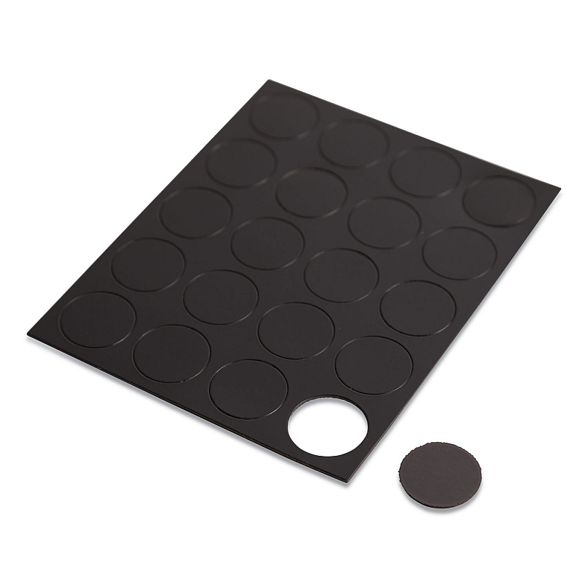 U Brands Heavy-Duty Board Magnets, Circles, Black, 0.75" Diameter, 20/Pack (UBRFM1605)
