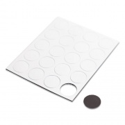 U Brands Heavy-Duty Board Magnets, Circles, White, 0.75" Diameter, 20/Pack (FM1618)