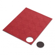 U Brands Heavy-Duty Board Magnets, Circles, Red, 0.75" Diameter, 20/Pack (FM1604)