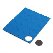 U Brands Heavy-Duty Board Magnets, Circles, 0.75" Diameter, Blue, 20/Pack (FM1601)