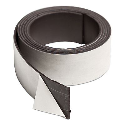 U Brands Magnetic Adhesive Tape Roll, 1" x 4 ft, Black (UBRFM2020)
