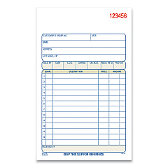 Adams 3-Part Sales Book, 12 Lines, Three-Part Carbonless, 4.19 x 7.19, 50 Forms/Pad, 10 Pads/Carton (ABFTC470510)