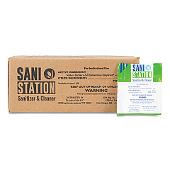 San Jamar Sani Station Sanitizer and Cleaner, 0.5 oz Packets, 100/Pack (SJMSANIS05100)