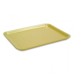 Pactiv Evergreen Supermarket Tray, #2, 8.38 x 5.88 x 1.21, Yellow, 500/Carton (51P302)